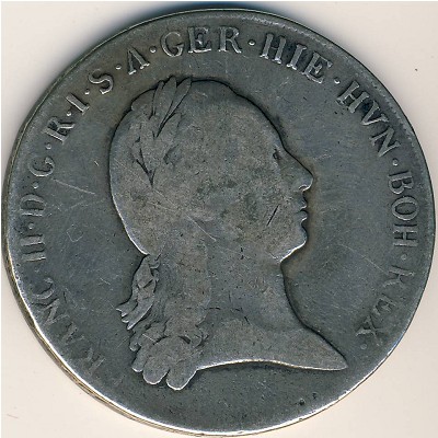 Austrian Netherlands, 1 kronenthaler, 1792–1798