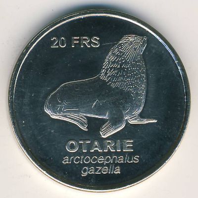 French Southern & Antarctic Territories., 20 francs, 2011