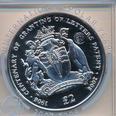 British Antarctic Territory, 2 pounds, 2008