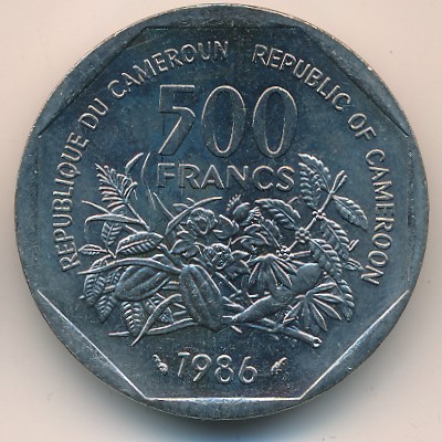 Cameroon, 500 francs, 1985–1988