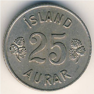 Исландия, 25 эйре (1946–1967 г.)