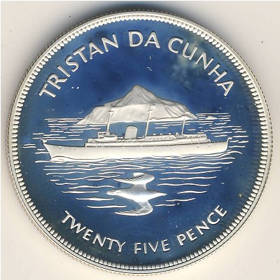 Tristan da Cunha, 25 pence, 1977