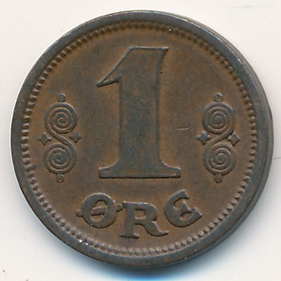 Denmark, 1 ore, 1913–1917