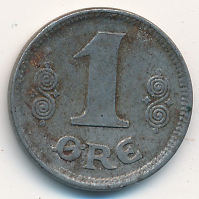 Denmark, 1 ore, 1918–1919