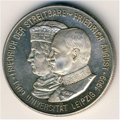 Саксония, 2 марки (1909 г.)
