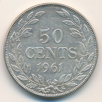 Либерия, 50 центов (1960–1961 г.)