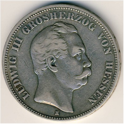 Гессен-Дармштадт, 5 марок (1875–1876 г.)