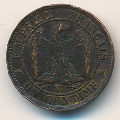 France, 1 centime, 1853–1857