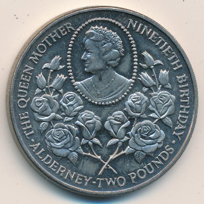 Alderney, 2 pounds, 1990