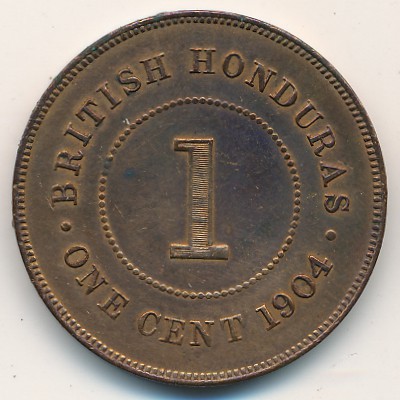 British Honduras, 1 cent, 1904–1909