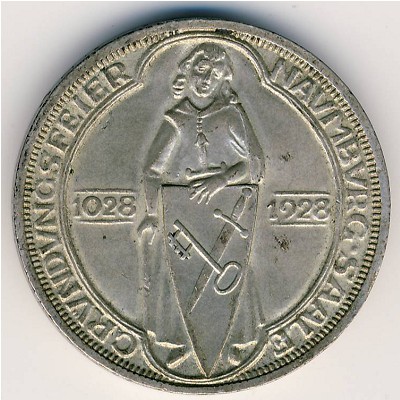 Weimar Republic, 3 reichsmark, 1928
