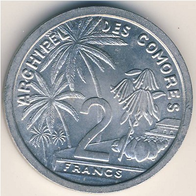 Comoros, 2 francs, 1964