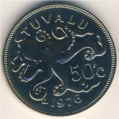 Tuvalu, 50 cents, 1976–1985