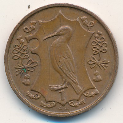 Isle of Man, 1 penny, 1985–1987