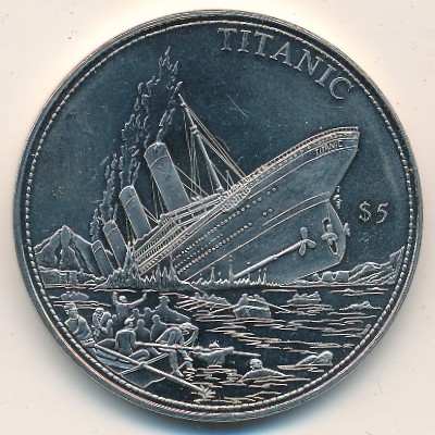 Либерия, 5 долларов (2004 г.)