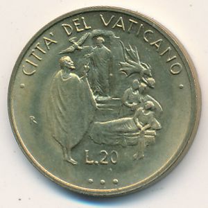 Ватикан, 20 лир (1995 г.)