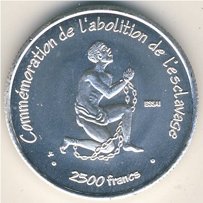 Ivory Coast., 2500 francs, 2007