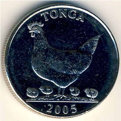 Tonga, 5 seniti, 2002–2005