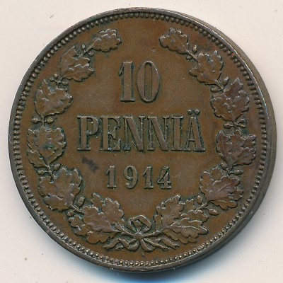 Finland, 10 pennia, 1895–1917