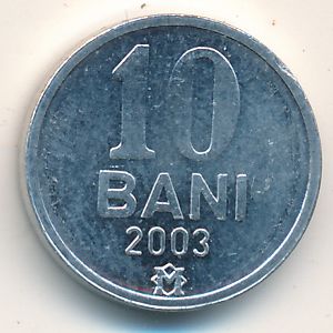 Moldova, 10 bani, 1995–2018
