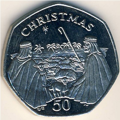 Gibraltar, 50 pence, 2002