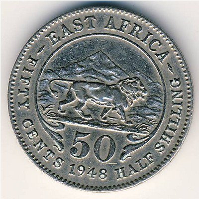 Восточная Африка, 50 центов (1948–1952 г.)