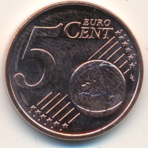 Latvia, 5 euro cent, 2014