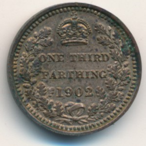 Great Britain, 1/3 farting, 1902