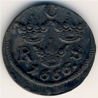 Sweden, 1/6 ore, 1666–1686