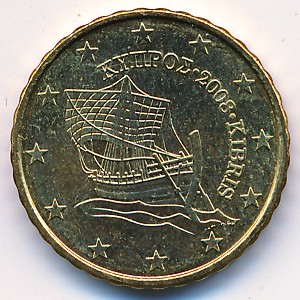 Cyprus, 10 euro cent, 2008–2020