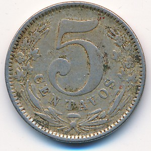 Колумбия, 5 сентаво (1886–1888 г.)