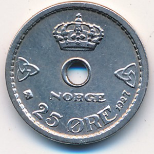 Норвегия, 25 эре (1924–1950 г.)