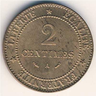 Франция, 2 сентима (1877–1897 г.)