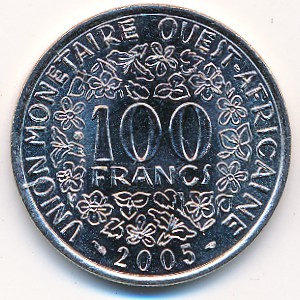Западная Африка, 100 франков (1967–2009 г.)