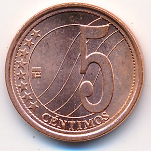 Venezuela, 5 centimos, 2007–2009