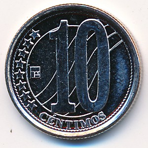 Venezuela, 10 centimos, 2007–2009