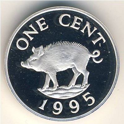 Bermuda Islands, 1 cent, 1995
