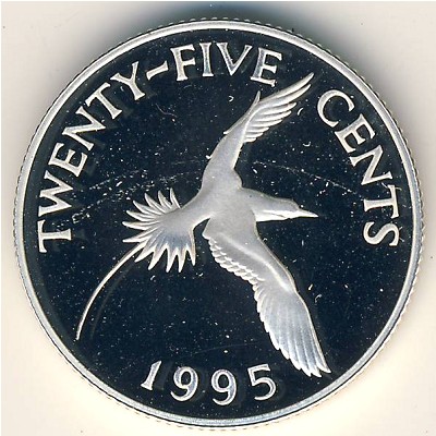 Bermuda Islands, 25 cents, 1995