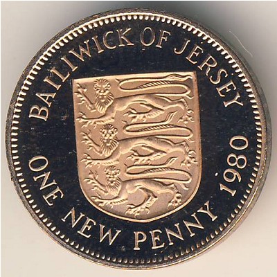 Jersey, 1 new penny, 1971–1980