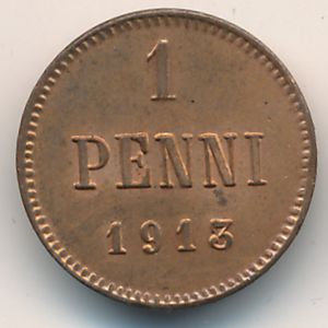 Финляндия, 1 пенни (1895–1916 г.)