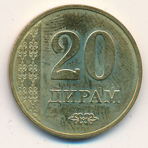 Таджикистан, 20 дирам (2011 г.)
