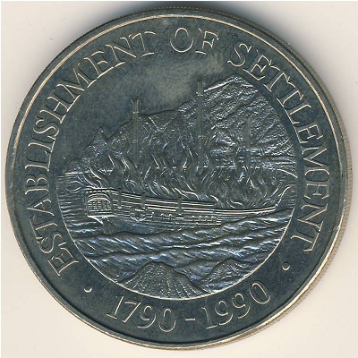 Острова Питкэрн, 1 доллар (1990 г.)