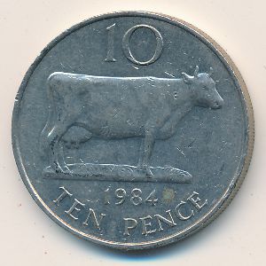Guernsey, 10 pence, 1977–1984