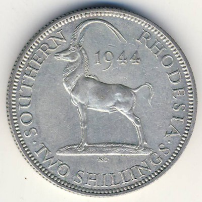 Southern Rhodesia, 2 shillings, 1944–1946