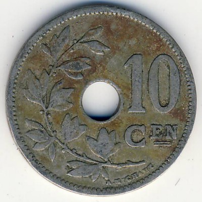 Belgium, 10 centimes, 1902–1903