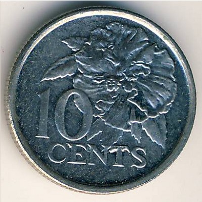 Trinidad & Tobago, 10 cents, 1976–2017