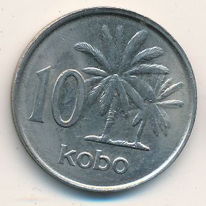 Nigeria, 10 kobo, 1987–1990