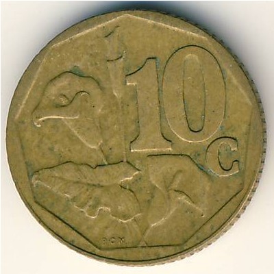 South Africa, 10 cents, 1996–2000