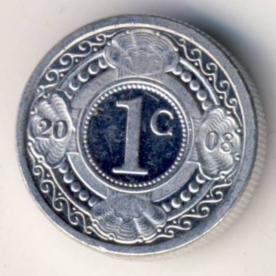 Antilles, 1 cent, 1989–2016