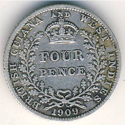 British Guiana and West Indies, 4 pence, 1903–1910